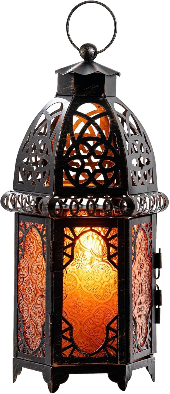 Ramadan Decorations, 12.8” Moroccan Lanterns Decorative Indoor & Outdoor