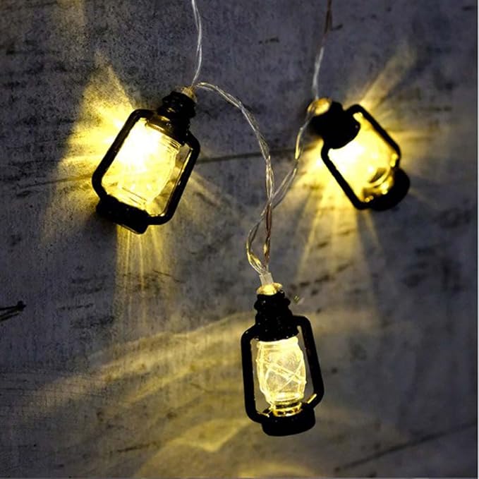 20 LEDs 3M/10ft Mini Retro Kerosene Lantern Led String Lights