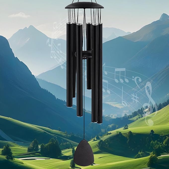 Wind Chimes for Outside, Large Aluminum (32” Black)