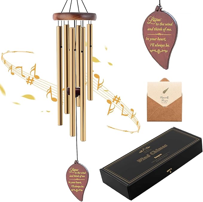 30″ Wooden Sympathy Wind Chimes Memorial