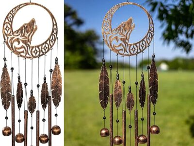 Wolf Dream Catchers Windchimes - Unique Wind Decorations with Deep Tone