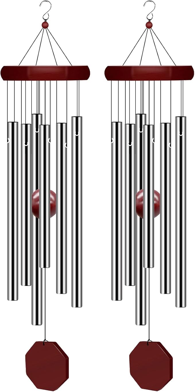 2 Pack Memorial Wind Chimes Outdoor Large Deep Tone