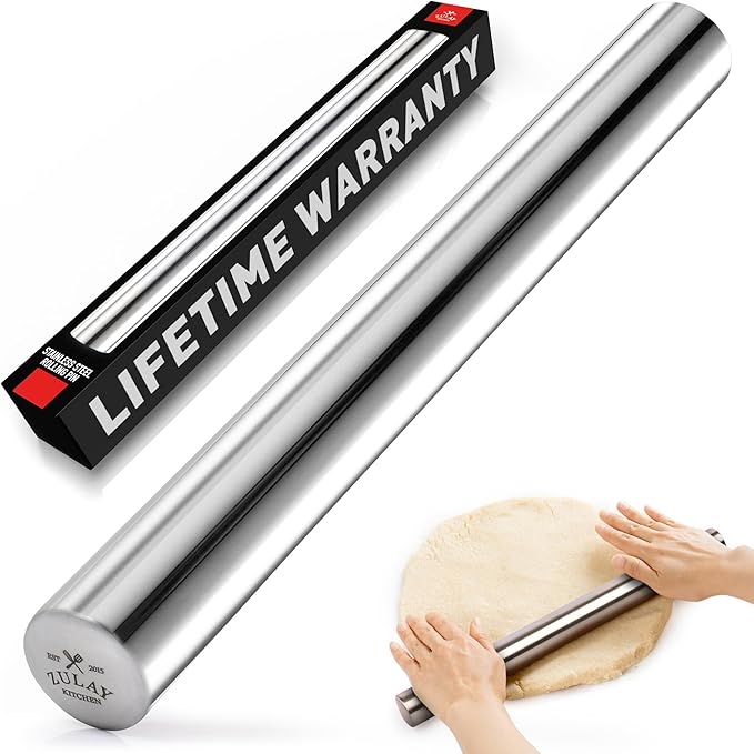 Lightweight Metal French Rolling Pin 15.9 inch