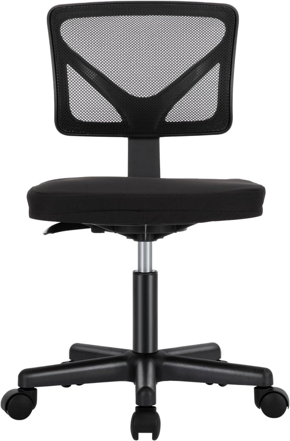 Office Computer Desk Chair, Ergonomic Low-Back Mesh Rolling Work Swivel Chairs with Wheels, Armless Comfortable Seat Lumbar Support for Home