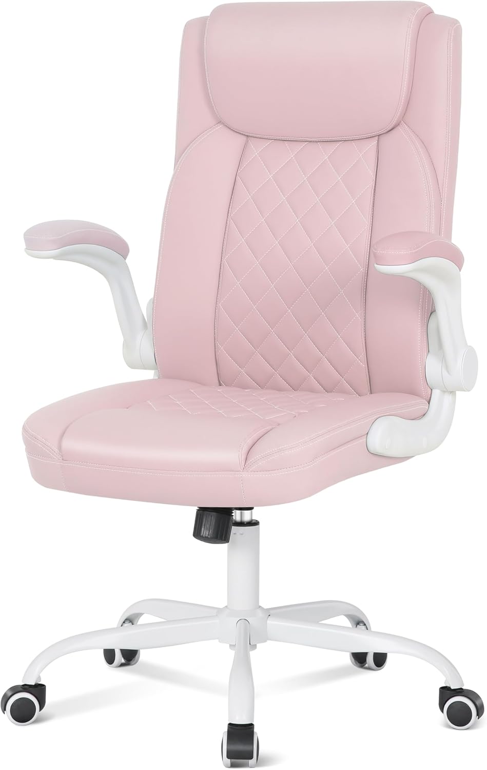 Misolant Desk Chair, Big and Tall Office Chair, High Back Computer Chair with Flip Up Armrest, PU Leather Executive Chair