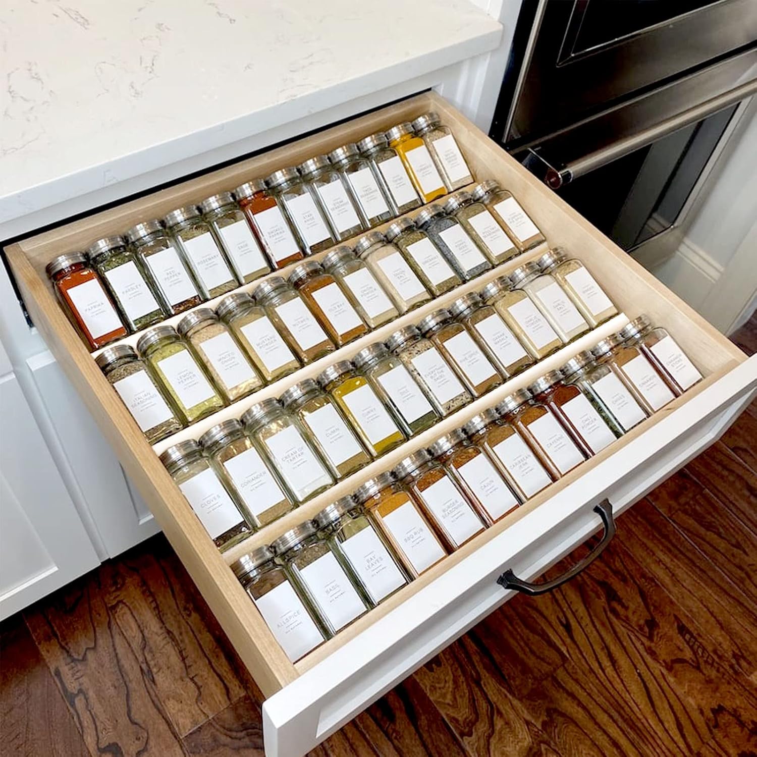 Clear Acrylic Spice Drawer Organizer