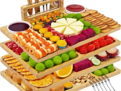 Set of 4 Charcuterie Boards, Cheese Boards Gift Set, Cheese Serving Trays Set
