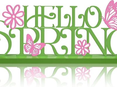 Hello Spring Metal Sign Spring Table Decorations