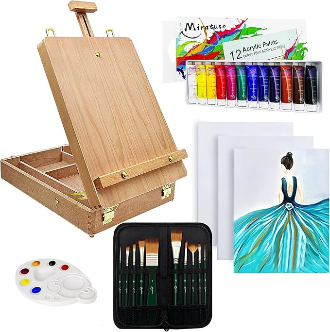 27 Pieces Art Set with Tabletop Easel
