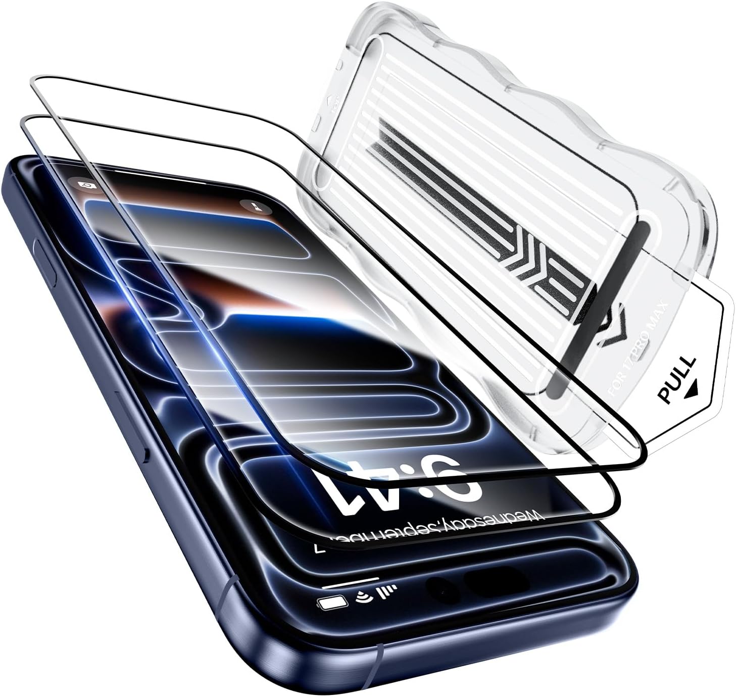 iPhone 17 Pro Max 2-Pack 9H Tempered Glass Screen Protector