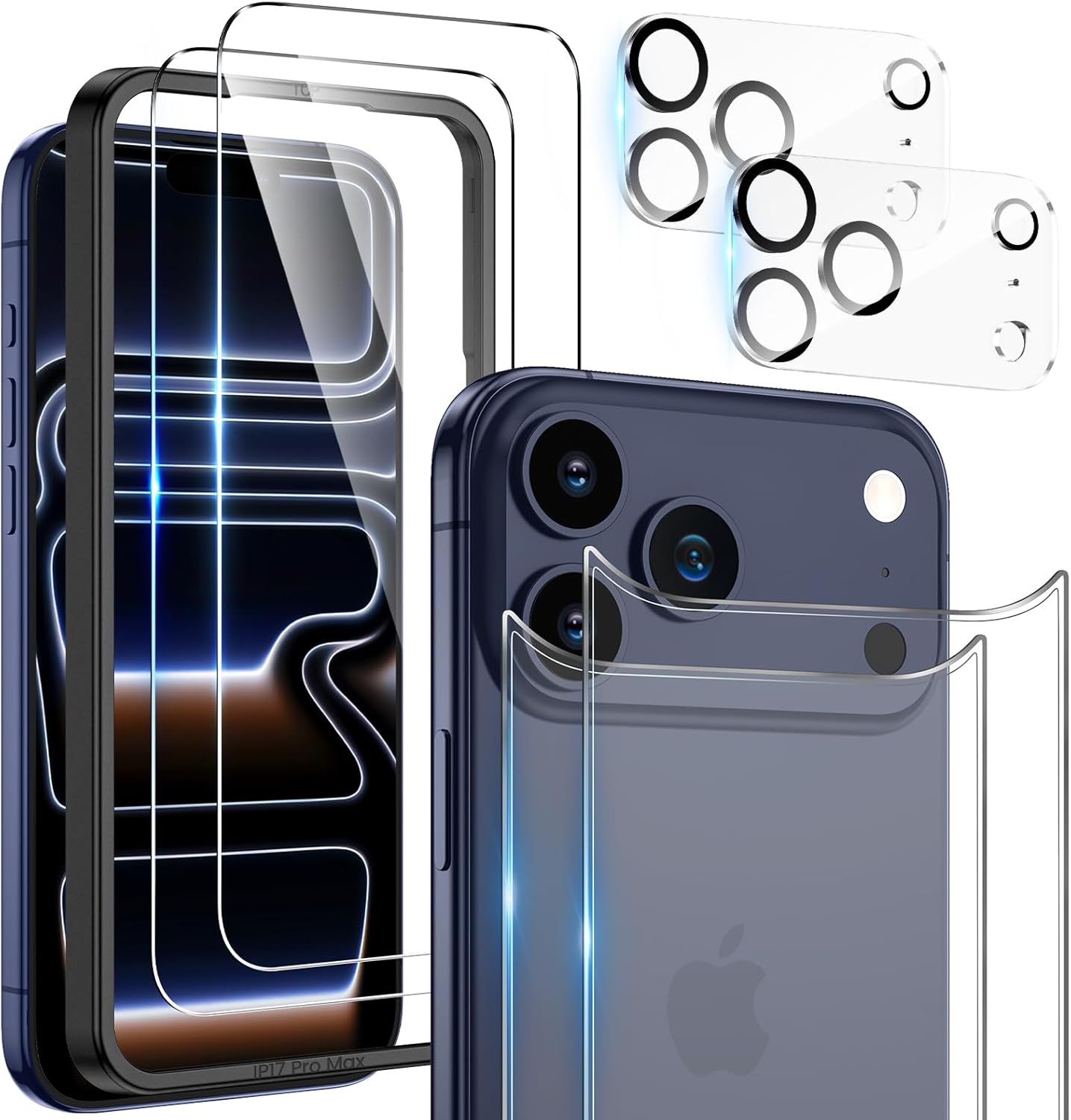 iPhone 17 Pro Max 2+2+2 Front Back Camera 9H Protector