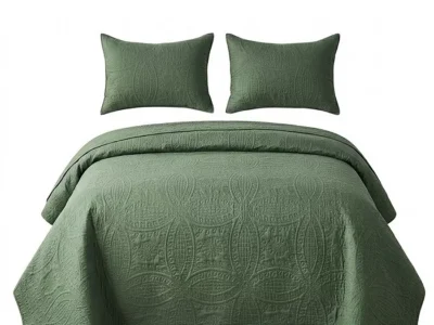 Queen Quilt Set Ultrasonic Lightweight Coverlet Soft Modern Bedding 3-Piece
