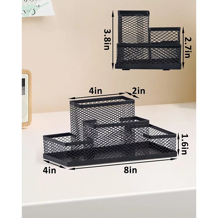 Pen Holder and Desk Organizer with Office Supply Storage Caddy - Image 3