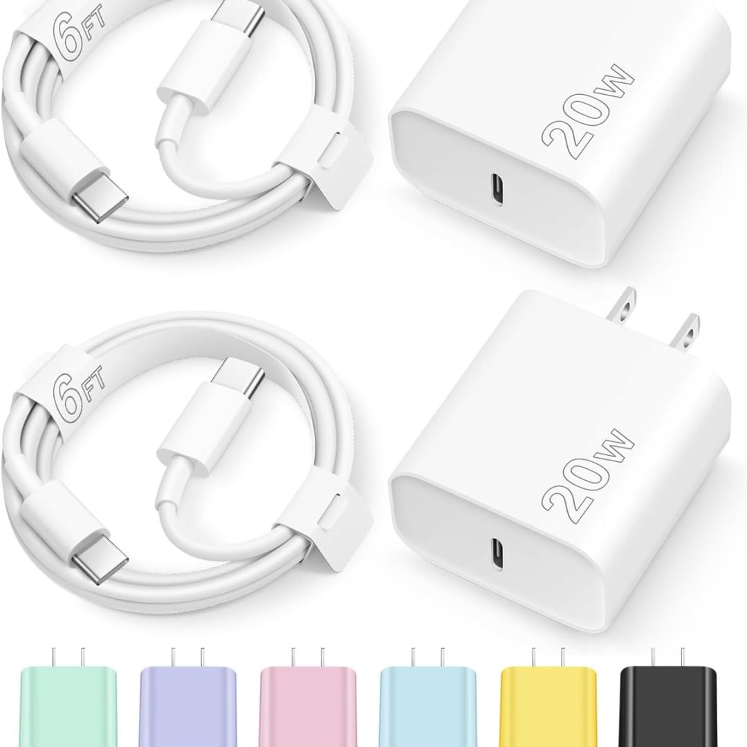 iPhone 15/16/17 Fast Charging USB-C Charger with 6FT Cable