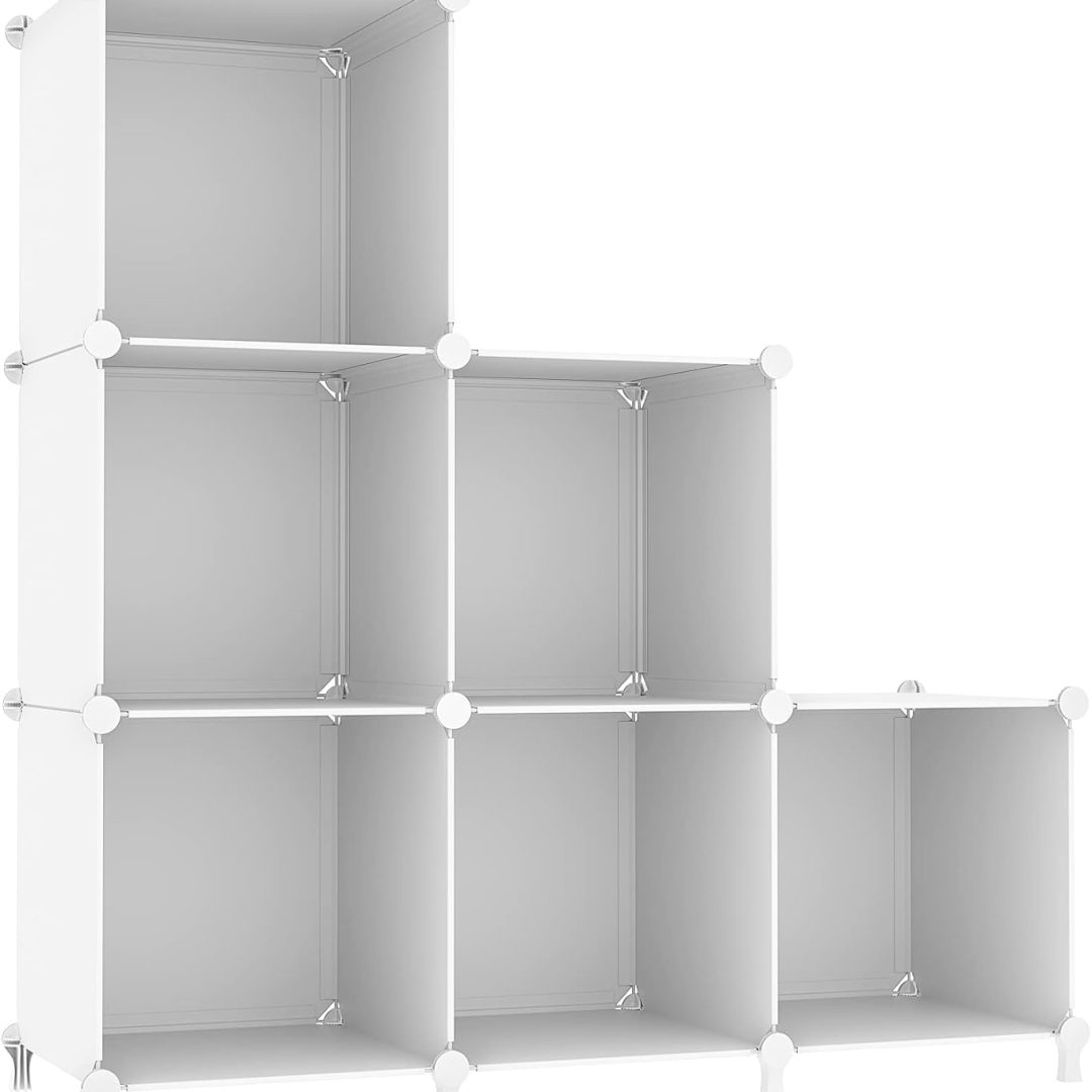 Cube Storage Organizer, Storage Cubes Shelves Bookshelf, 6 Cube Closet Organizers and Storage