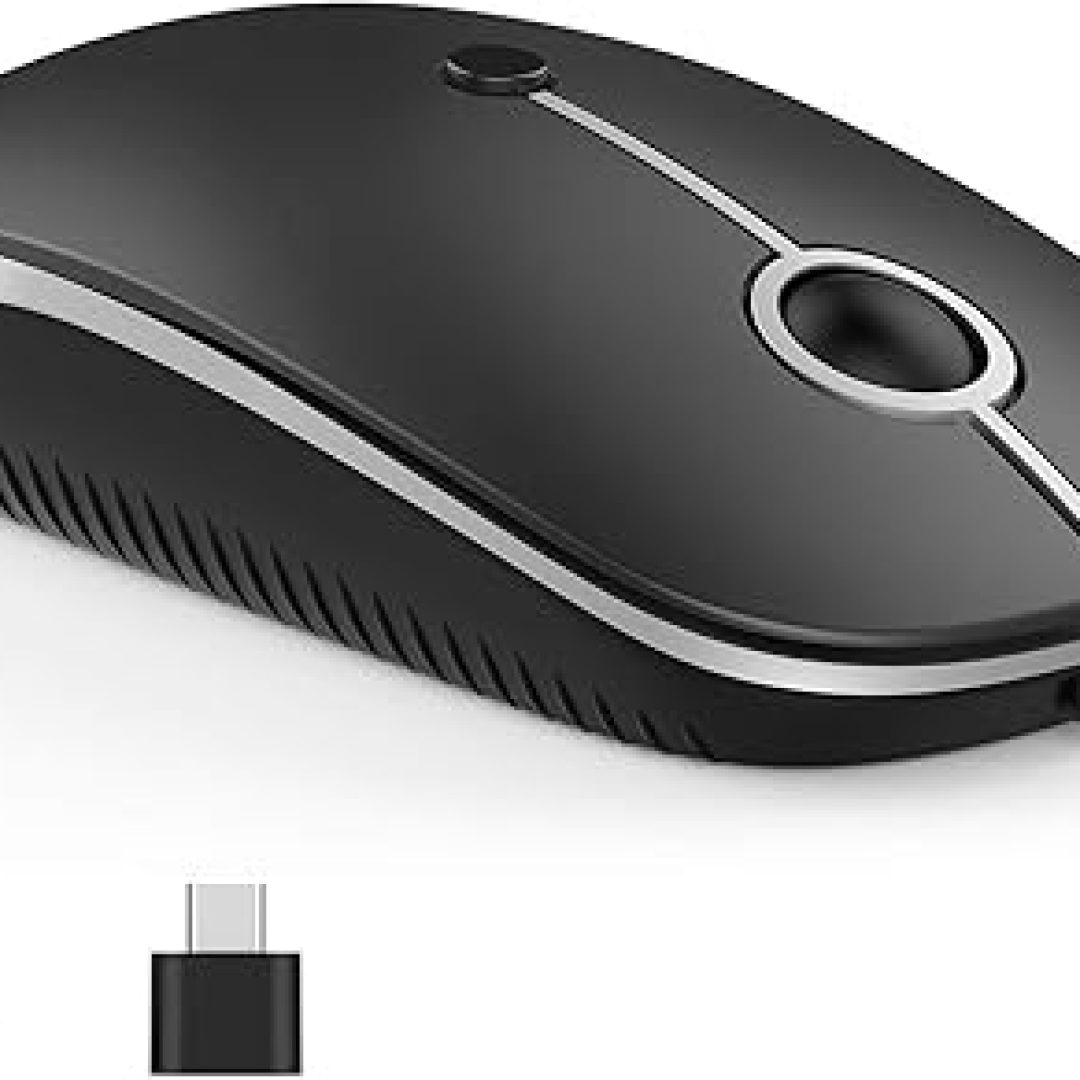 Type C Wireless Mouse，Vssoplor USB C MacBook Wireless Mouse Dual Mode 2.4G Cordless