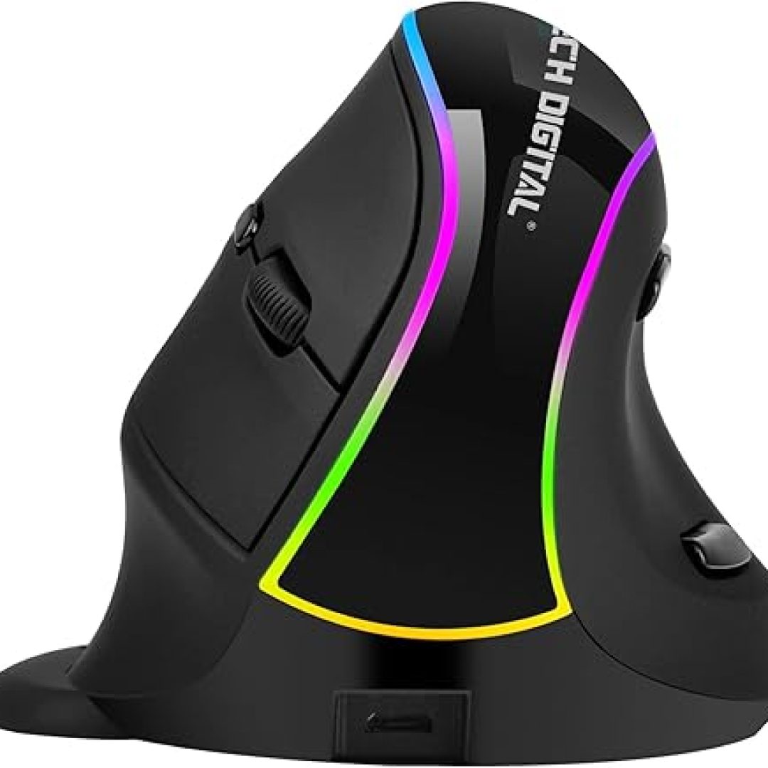 Digital Ergonomic Mouse with Wireless Connection, Removable Palm Rest