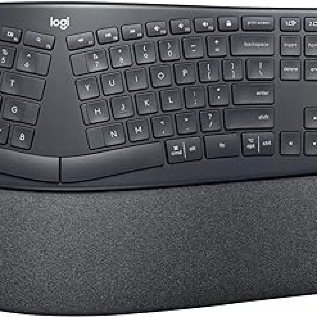 K860 Wireless Ergonomic Qwerty Keyboard – Split Keyboard, Wrist Rest, Natural Typing