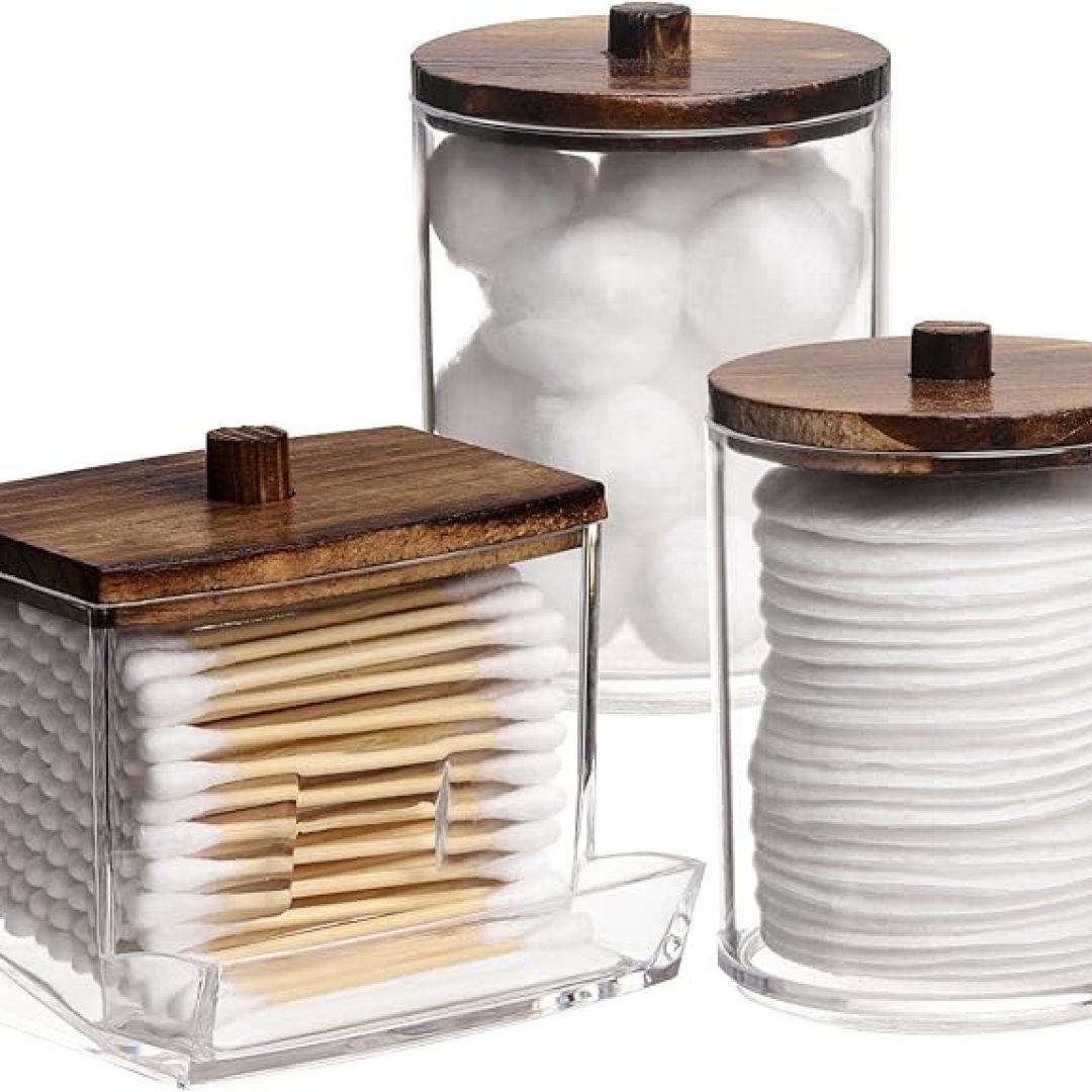 Qtips Holder Bathroom Container