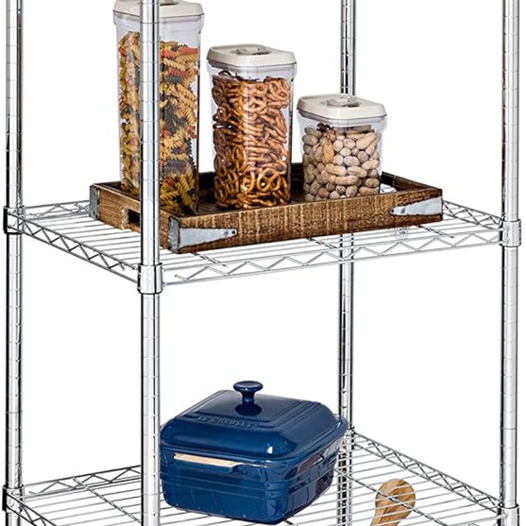 5-tier chrome shelving unit