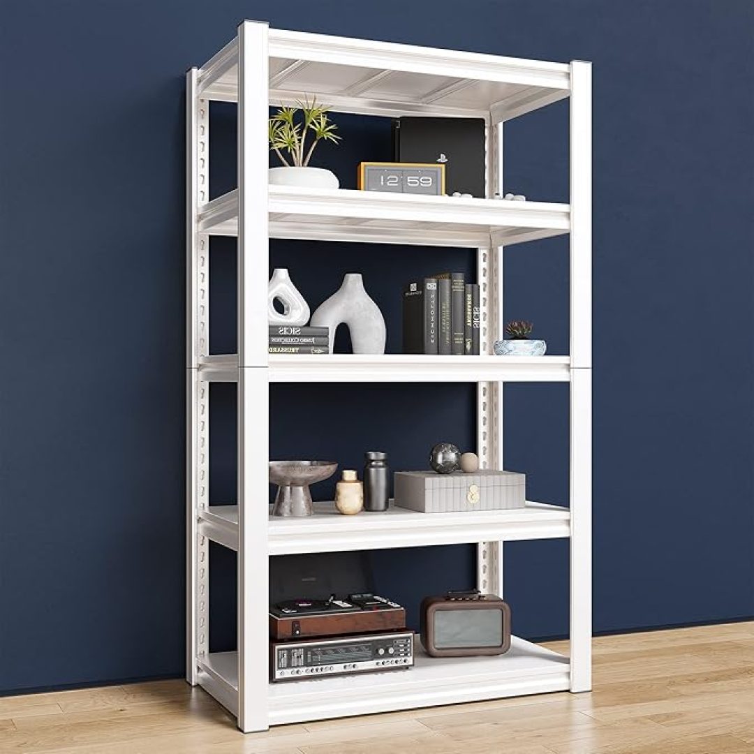 White Storage Shelves