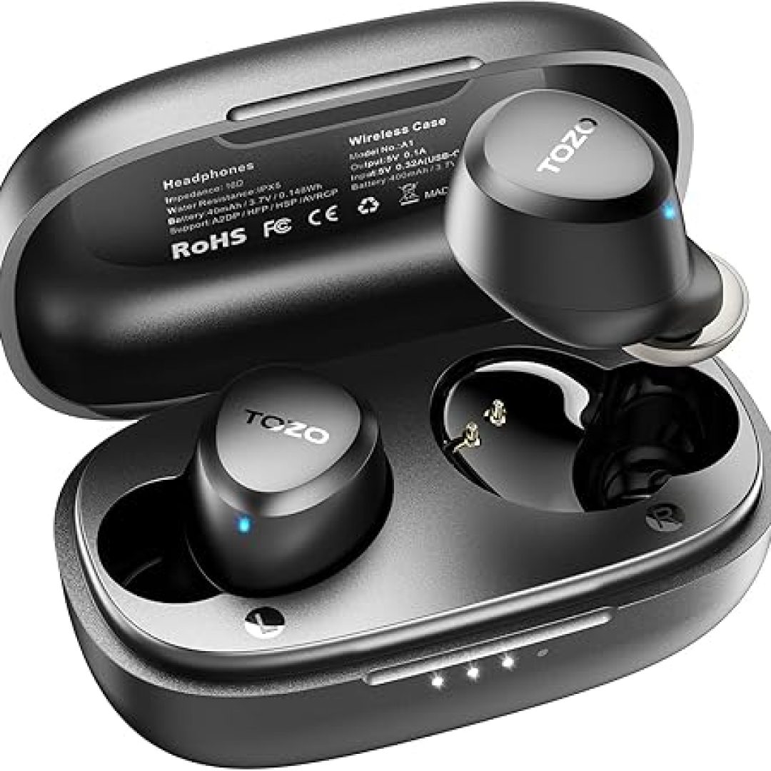 A1 Mini Wireless Earbuds Bluetooth 5.3 in Ear Light-Weight Headphones Built-in Mic Calls