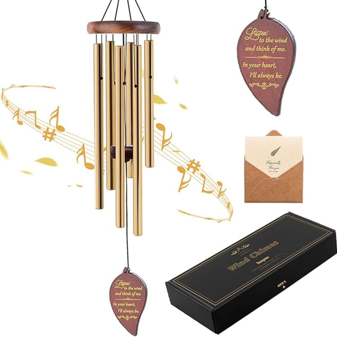 30″ Wooden Sympathy Wind Chimes Memorial