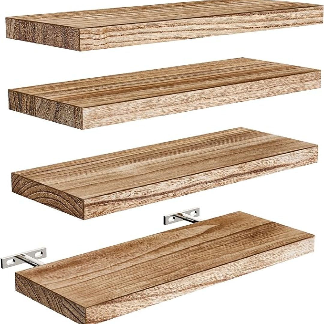 Paulownia Wood Wall Shelves