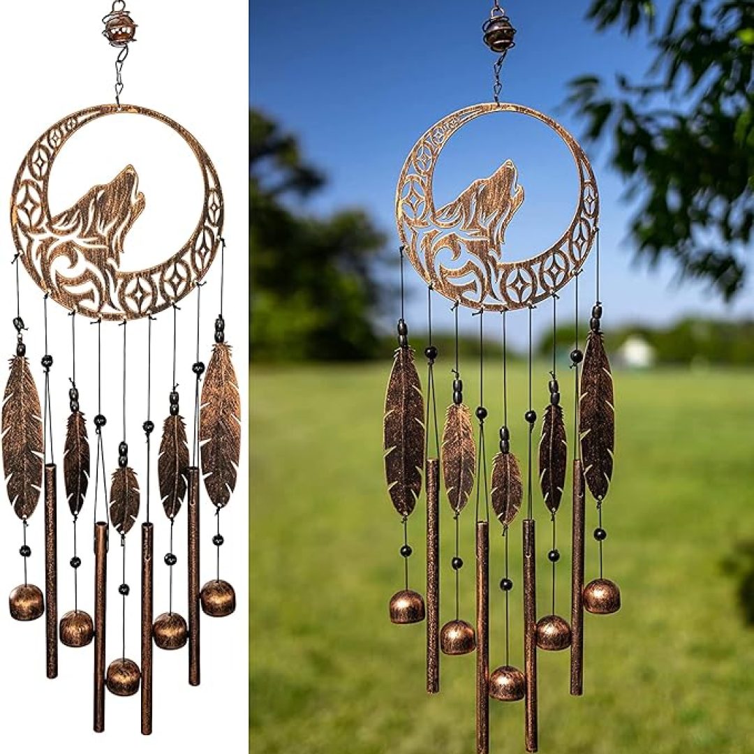 Wolf Dream Catchers Windchimes – Unique Wind Decorations with Deep Tone