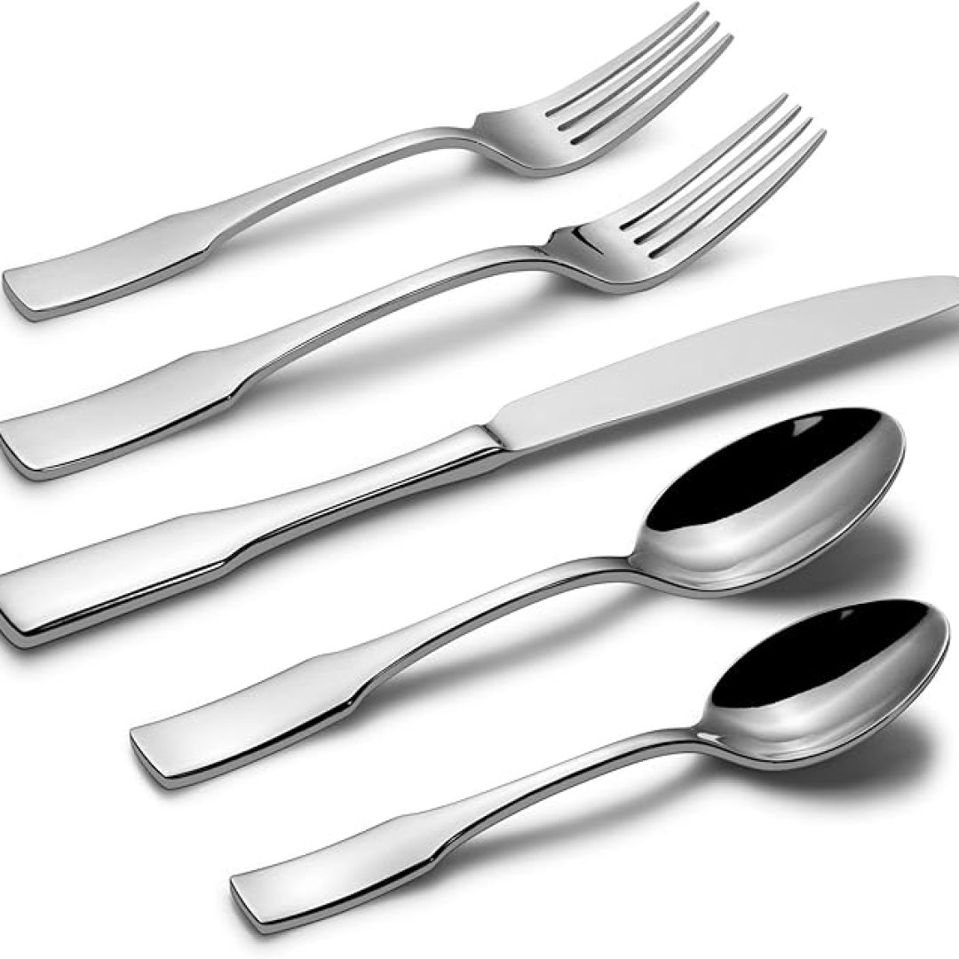 Alata Kate 40-Piece Silverware Set,Service for 8,Stainless Steel