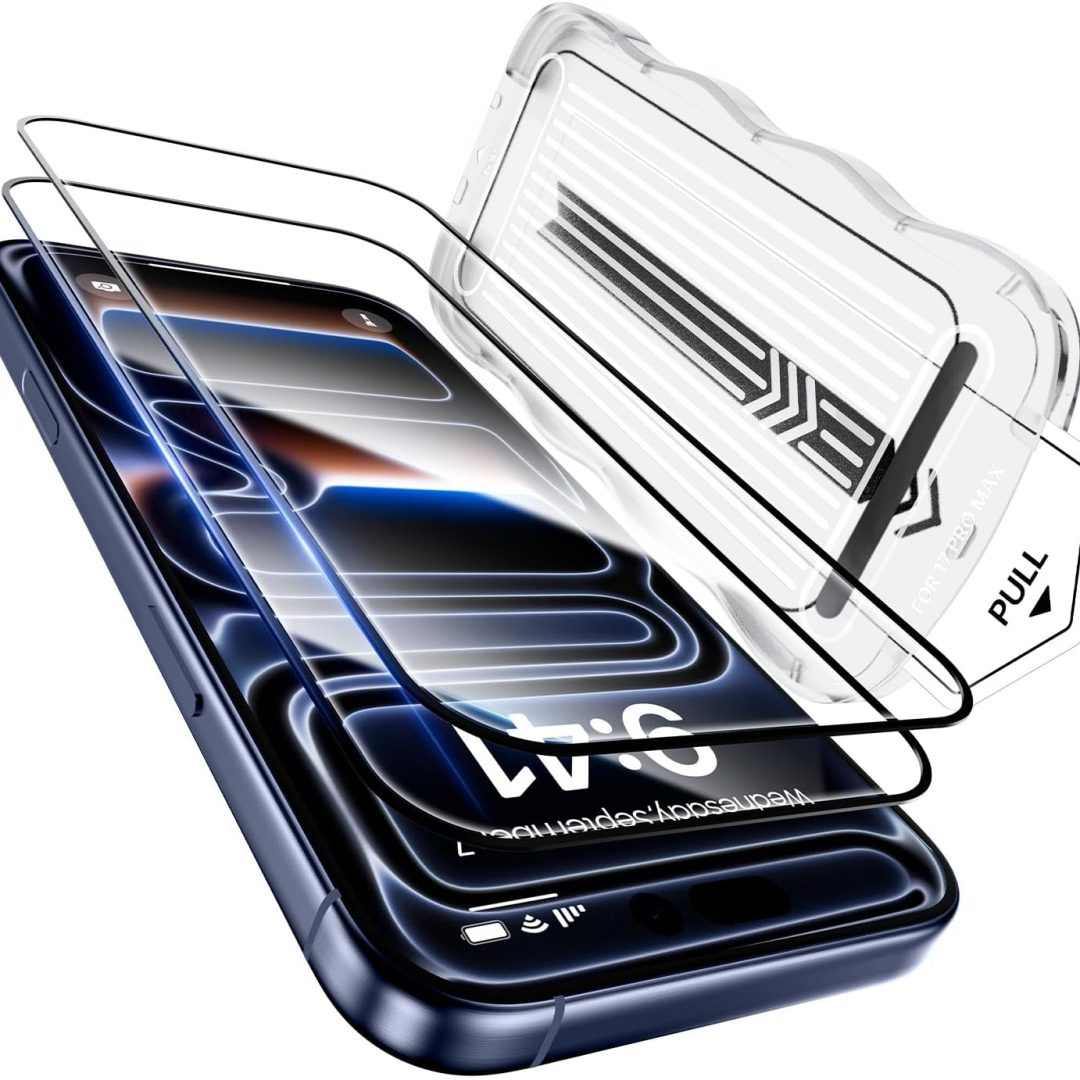 iPhone 17 Pro Max 2-Pack 9H Tempered Glass Screen Protector