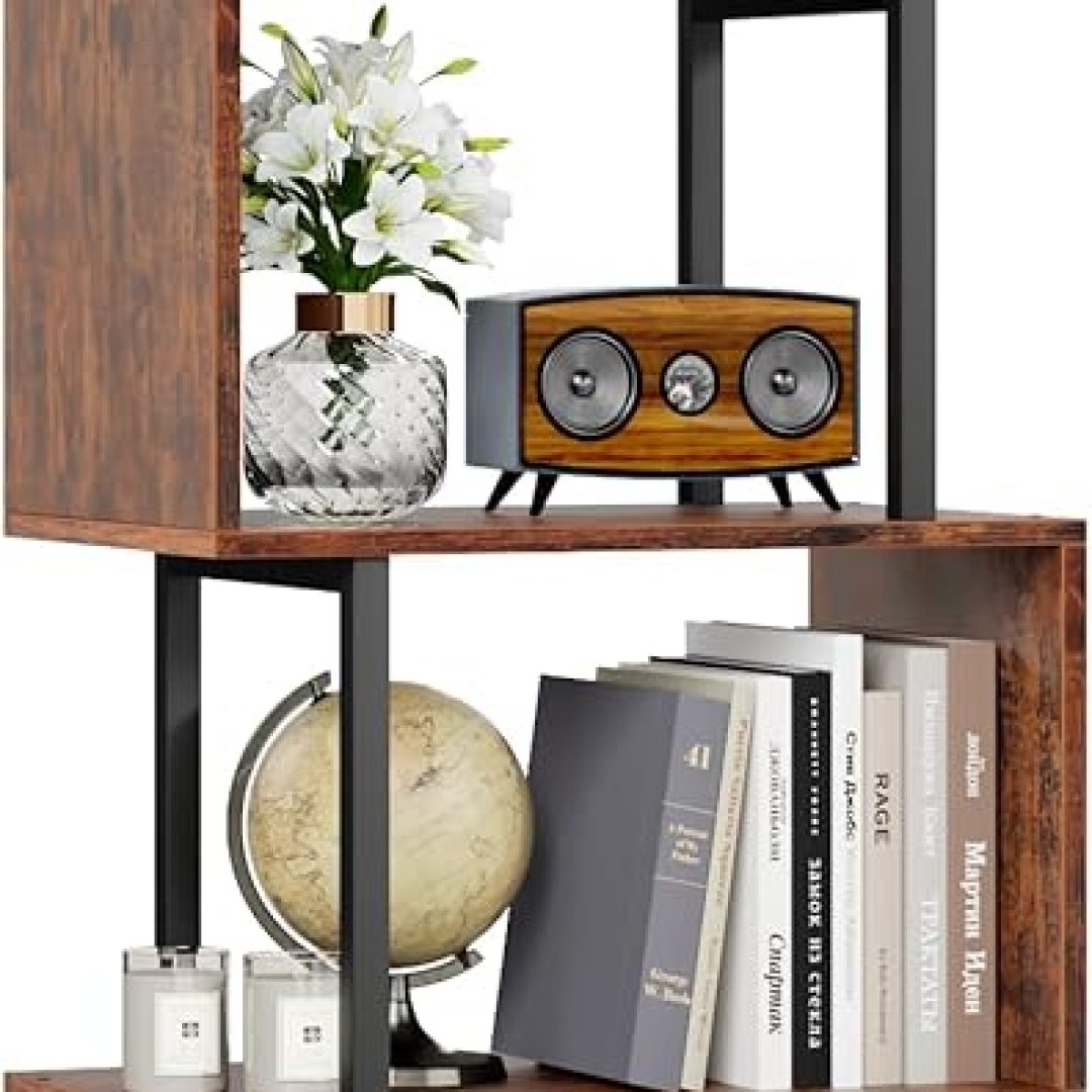 S-Shaped Geometric Bookcase