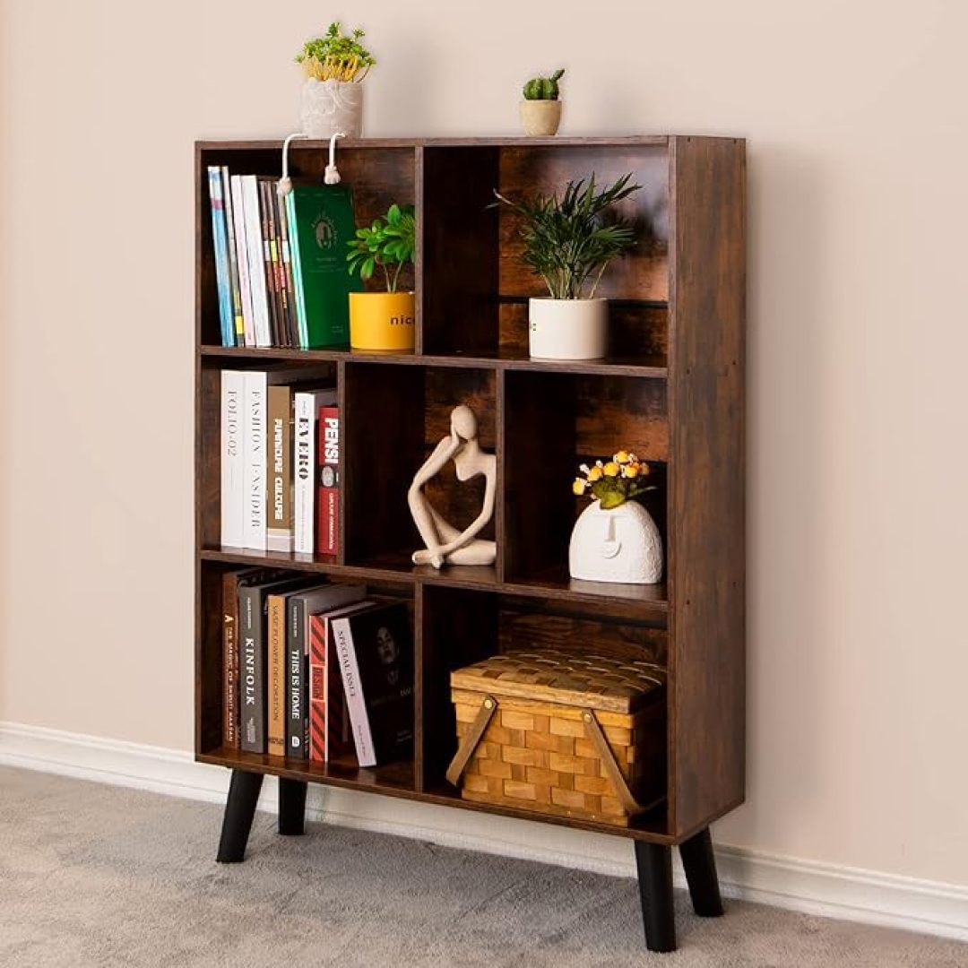 Retro Wood Bookshelves