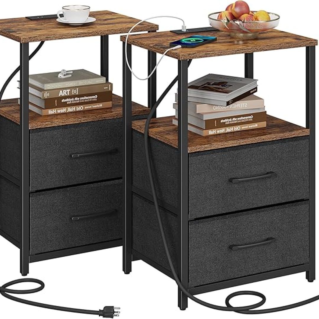 Nightstand with Cloth Drawer