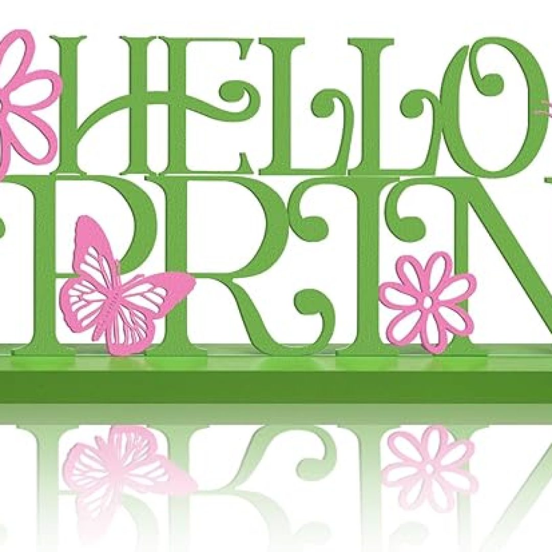 Hello Spring Metal Sign Spring Table Decorations