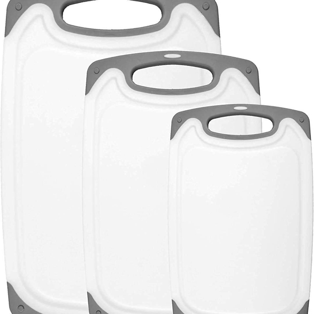 Cutting Boards for Kitchen – BPA-Free Chopping Board – Different Sizes & Non Slip Handles – Reversible