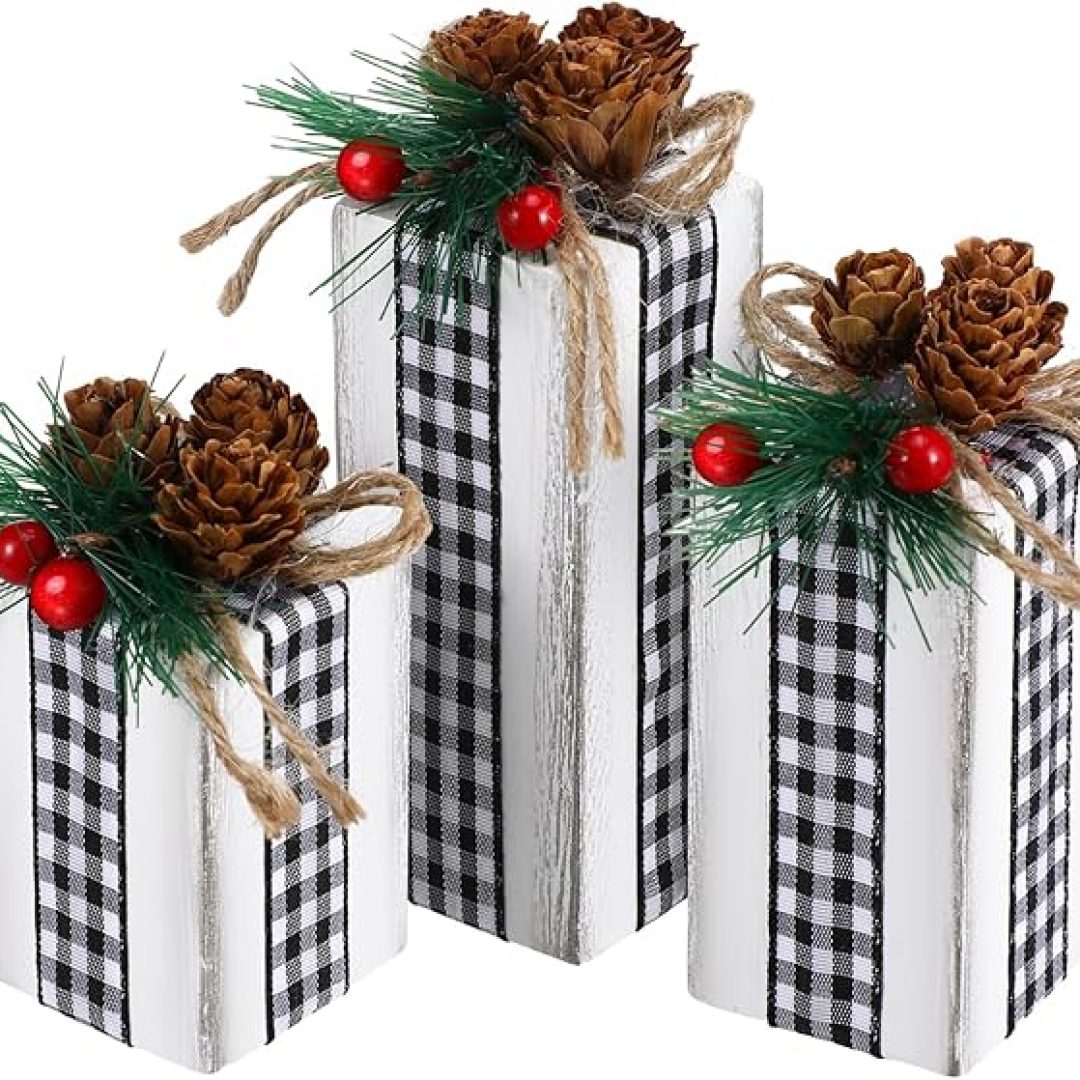 3 Pcs Christmas Table Centerpieces