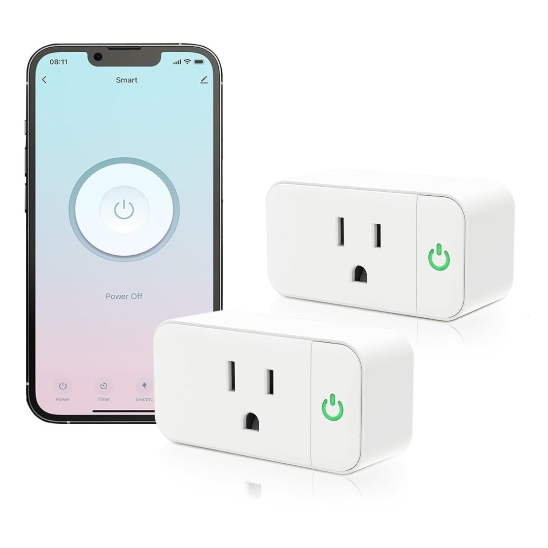 2-Pack Mini Smart Plug 15A WiFi Alexa Google Assistant Timer