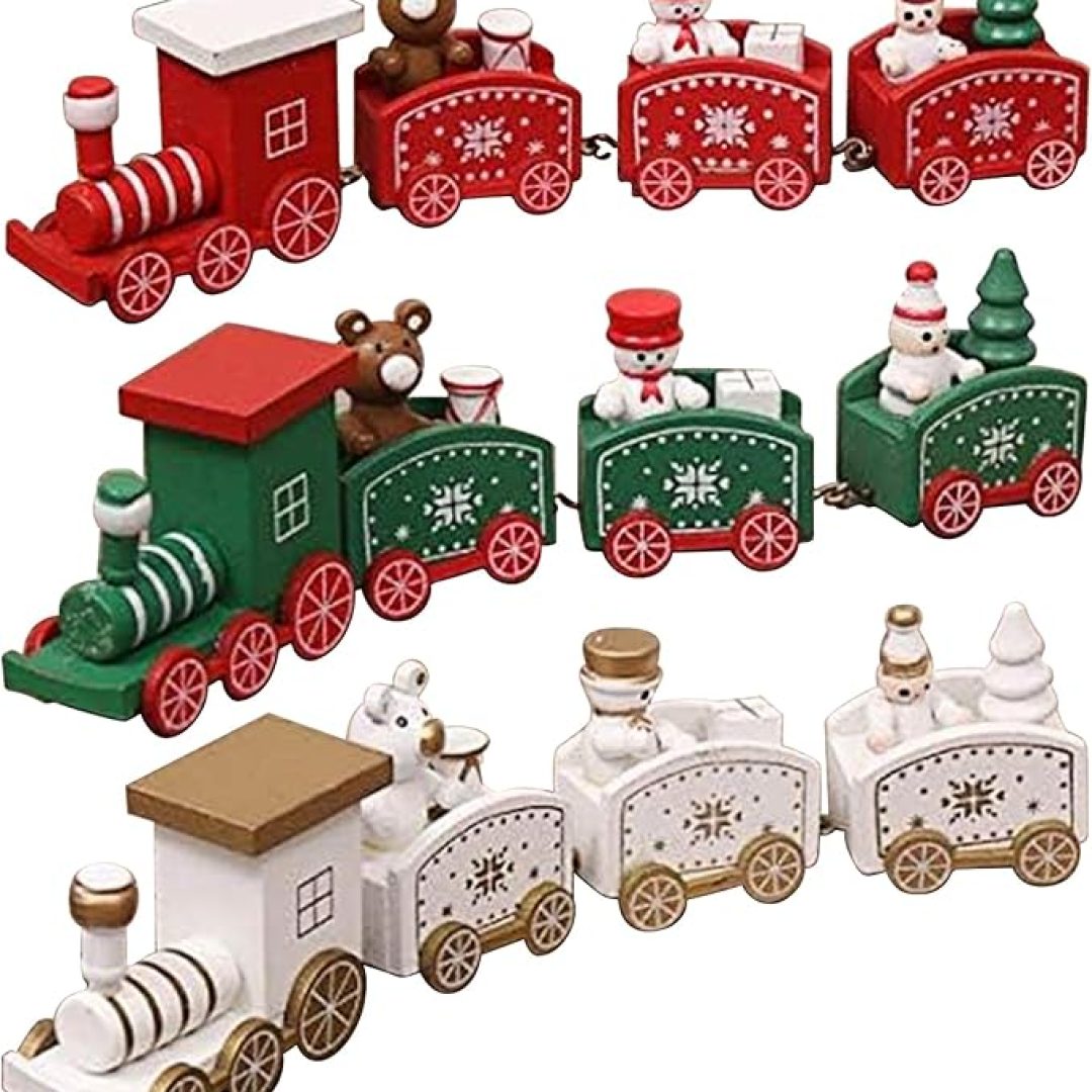 3 Pcs Wooden Mini Train
