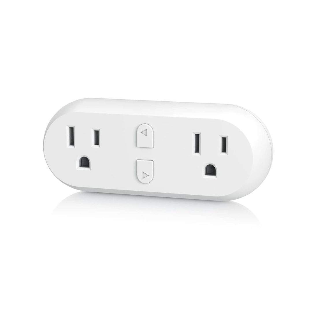 15A Smart Plug Dual WiFi & Bluetooth Outlet for Alexa Google