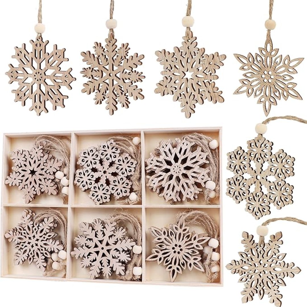 Wooden Christmas Snowflakes