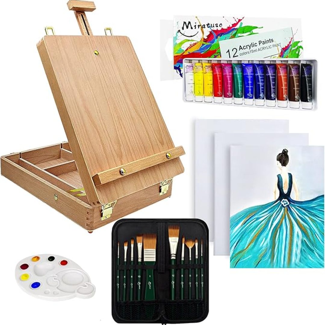 27 Pieces Art Set with Tabletop Easel