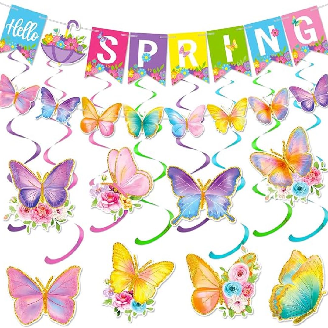 Hello Spring Banner Colorful Spring Break Paper
