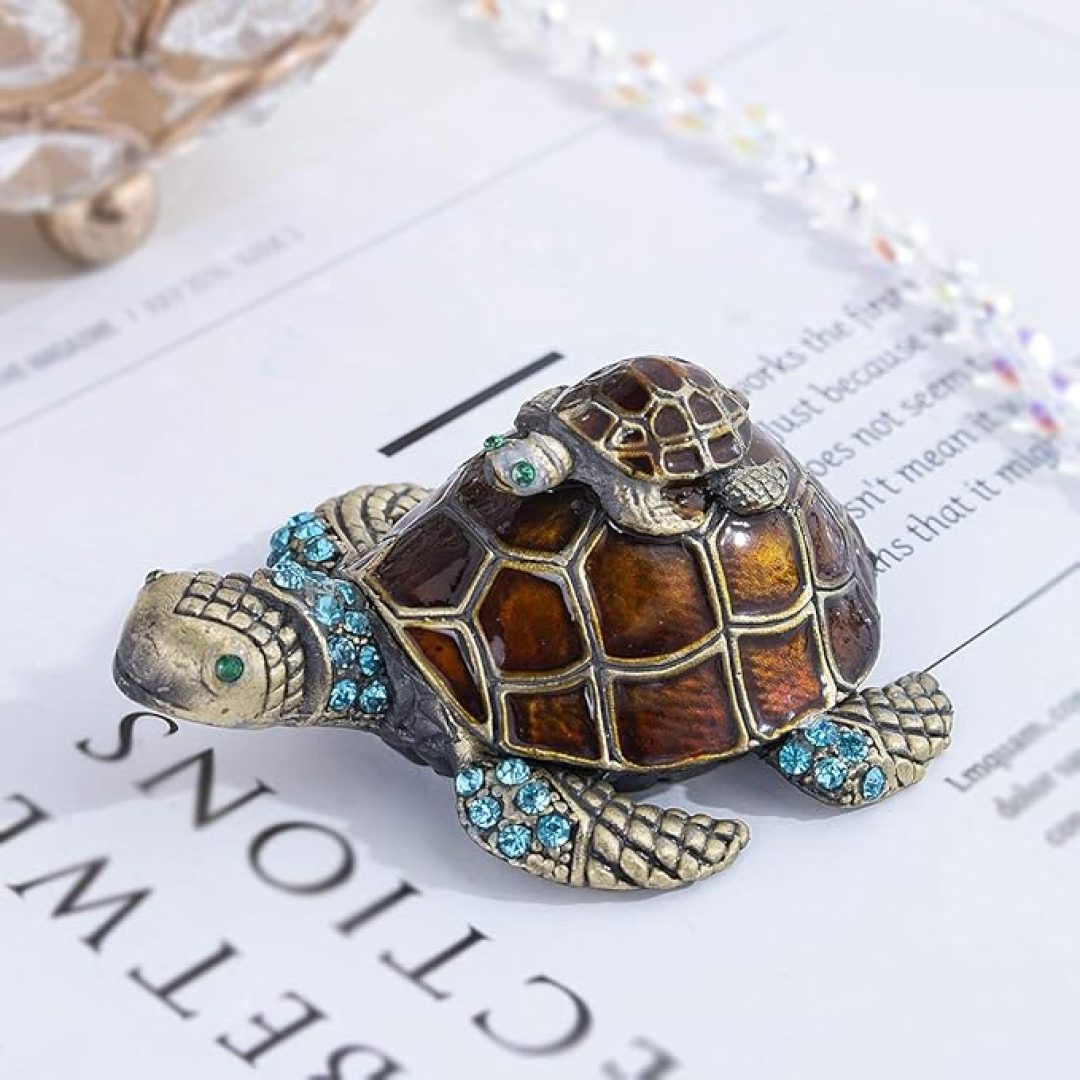 Mother and Baby Turtle Figurines