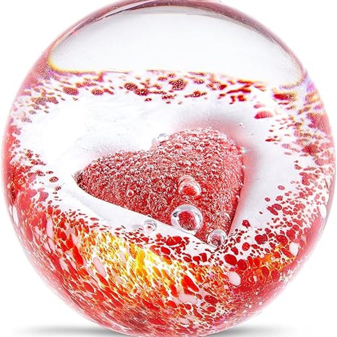 Red Heart Paperweight ball