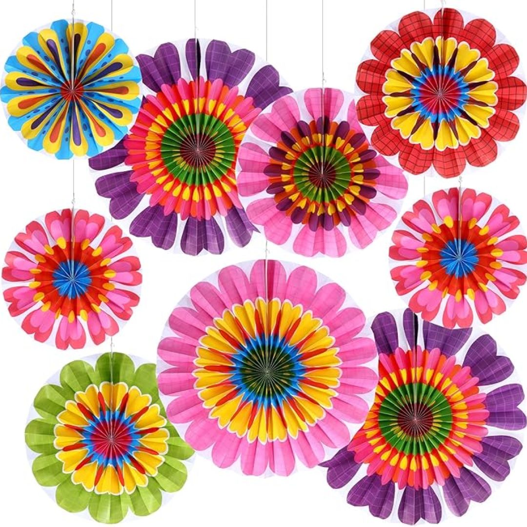 Flower Hanging Decorations Paper Fan