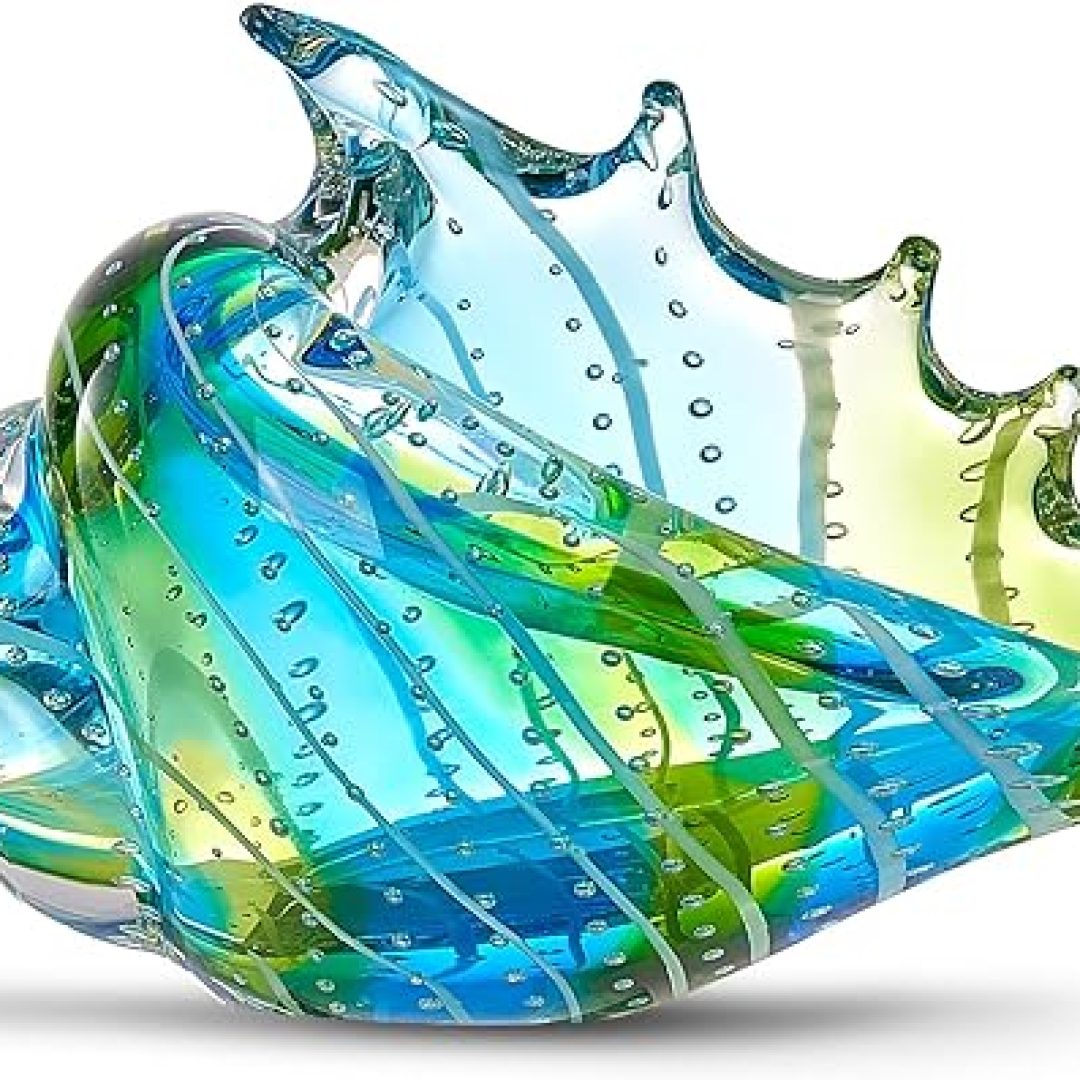 Glass Conch Figurines Ornament