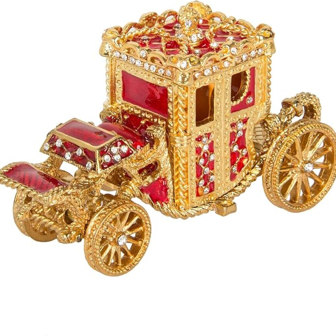 Hand Painted Royal Carriage Hinged