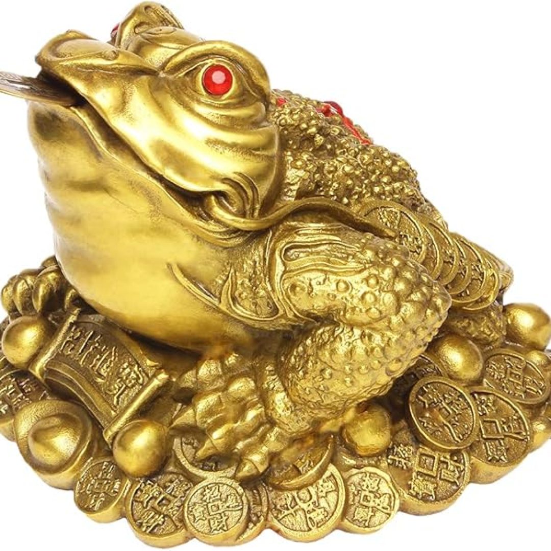 Money Frog Brass Statue