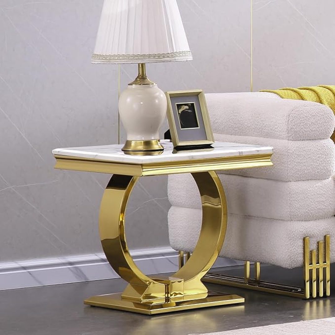Gold End Table